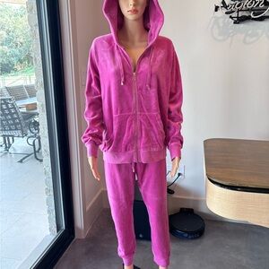 Juicy Couture Vibrant Pink Velour Top